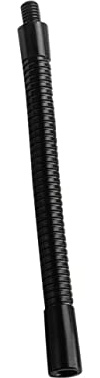 Abaodam 18cm Black Alloy Microphone Rack Extension Hose 3/8 Threaded Connector, Flexible Mic Stand Tube Compatible Microphone Mounts for Studio and Stage Use