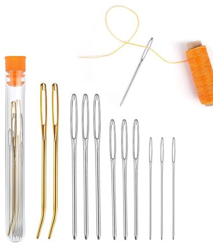Agujas De Ojo Grande [11 Piezas], Acero Inoxidable Agujas Romas De Ojo, Agujas De Coser A Mano, 3 Tamaños Para Tejer Lana Cosida A Mano