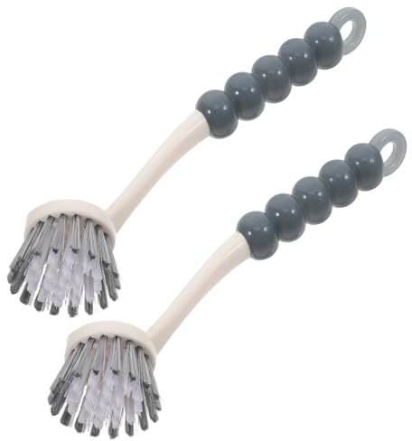 GALPADA Cleaning Brush with Handle for Dishes and Pots Long Handle Kitchen Sink Brush Multipurpose 2pcs Set for Dishwashing and Kitchen Cleaning