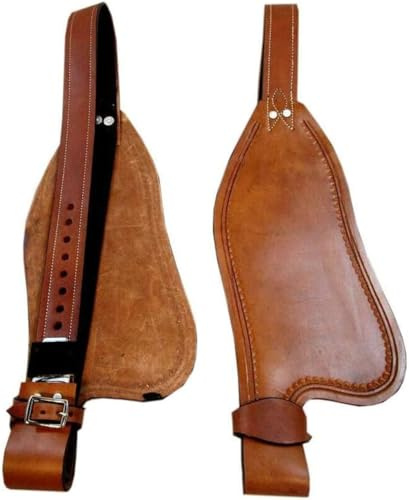 EQUIEMPRESS Pferde-Western-Leder-Fender-Ersatzsattel-Fender-Paar-Set für Roping Trail Barrel Pleasure-Sättel mit Belvin-Schnallen AZ-05