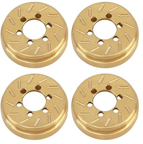 IJOSADON Contrepoids de Roue Interne en Laiton de 63g, 2 pièces, Compatible avec compatibilité avec Les Jantes de 1.9 à 2.2 Pouces, Voitures sur chenilles TRX6 VS4-10 RC(4PCS)