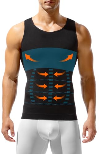 Arjen Kroos Canotte Compressione da Uomo Maglietta Contenitiva Snellente Intimo Senza Maniche Maglie Dimagrante Shapewear