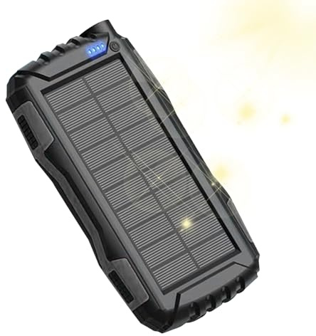 42800mAh Solar Power Bank Charger, Lightweight Fast-Charging Portable Battery Pack for Phones Security Cameras Computers Travel Camping Outdoor Devices, Solar Backup Supply with Double Charging Ports