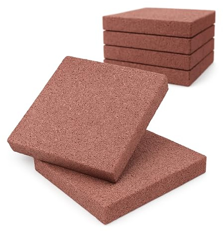 Fanuli Manufatti Set 4 Basi Ombrellone in Cemento 50x50 – Mattoni Pesanti Rossi 40 kg Cadauno – Totale 160 kg – Zavorra Ombrelloni E Gazebo – Made in Italy (4, Pesante Rosso)