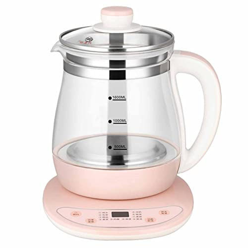 JZWCHQ Bollitore Elettrico Automatico in Vetro da 1,6 Litri Macchina per Il tè Pentola per la Salute Domestica Teiera per la casa Touch Panel Mantieni Caldo Automatico Dieci funzioni A,1.6