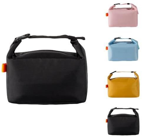 Crevice Fashion Lunch Bags for Men Women- Reusable Insulated Leakproof Lunch Box Tote Bag, Cool Bags for Kids Girls Boys Adults,Thermal Cooler Bag for Work School Picnic Travel -8L (Black)