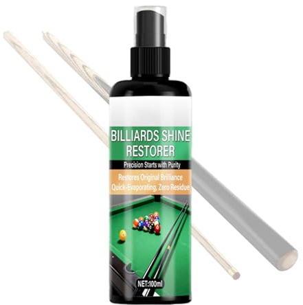 Kustimantu Polisseur de Boules de Billard,Solution Cireuse 100 ml,Kit de Polissage avec Serviette pour Billes de Billard - Élimination des Taches et Saletés pour Débutants, Professionnels, Clubs et