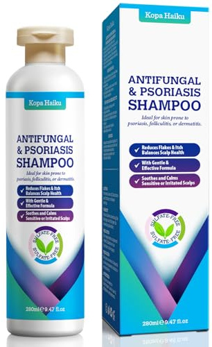 Seborrheic Dermatitis & Psoriasis Scalp Shampoo: Folliculitis Shampoo, Anti-Dandruff Shampoo for Itchy, Redness-Prone Scalp, with Salicylic Acid and Peppermint Oil, Sulfate-Free