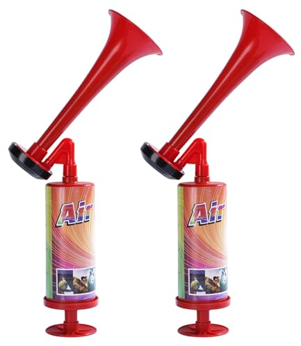 OhebEsx Airhorn Tröte 2er-Set, Druckluft Fanfare Für Sportveranstaltungen Und Partys, Signalhorn Mit Robustem Design, Lautstarker Lufthorn Für Außenbereiche Und Events