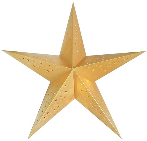 mitienda mit Liebe gemacht starlightz Punto MINI Gold – Papierstern | 5-zackig | ohne Kabel | Gold