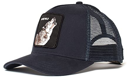 Goorin Bros. Herren-Baseballkappe, Motiv: Bauernhof, Schnappverschluss, marineblauer Wolf, Einheitsgröße, Einheitsgröße