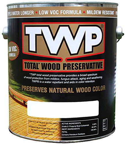 TWP 1516 Rustic Oak Low VOC Wood Preservation Stain - Eco-Friendly, Long-Lasting Protection, UV & Water Resistant, Easy to Apply - 1 Gallon