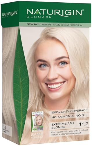 Naturigin Extrem Aschblond Haarfarbe 11.2 - Permanente Haarfarbe blond 100% Grauabdeckung – Zertifizierte Bio-Inhaltsstoffe, nährt das Haar intensiv – Ammoniakfrei, vegan, anhaltende Ergebnisse