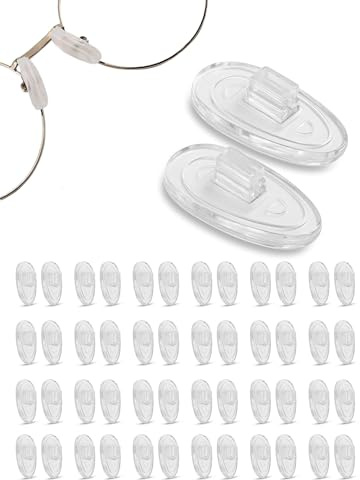 SPORTS WORLD VISION Glasses Nose Pads | Premium Quality Soft Silicone A-Shape Nose Pads for Glasses | 13mm Push-in Glasses Cushions in 25 Pairs