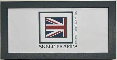 Phoenix Dark Grey wood Panoramic Picture Photo Frame with Glass Hand Made in The UK in Yorkshire in 15 inches x 6 inches