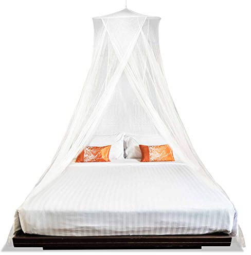 MEKKAPRO Zanzariera Letto Matrimoniale XL, Zanzariera da Letto Matrimoniale a Baldacchino, Culle o Amache, Zanzariera per Letto Matrimoniale con 2 Aperture, Contro Mosche, Vespe e Altri Insetti