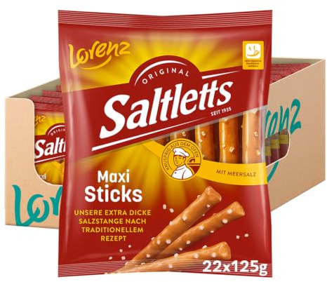 LORENZ | Saltletts Maxi Sticks | 22 x 125 g | vegan