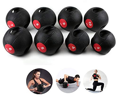 Medizinbälle Hua Fitness Binaural Medizinball, Gummiball, 3kg ~ 10kg, Krafttraining Bouncy Ball for Männer Und Frauen, Geeignet for Home Innen-und Außen Gym (Size : 7kg/15.4lb)
