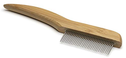 Mikki Cepillo de Bambú para Eliminar Enredos Medianos para Pelo Medio y Largo, para Perros y Gatos, Fabricado con Bambú Sostenible, Es Perfecto para Mascotas con el Pelo Longitud Media y Larga 50 g
