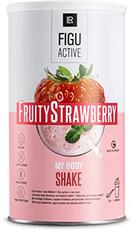 LR FiguActive Fruity Strawberry Shake - Hoher Ballaststoff- und Proteingehalt - Vegan, glutenfrei, laktosefrei