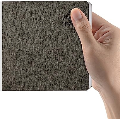 Hardcover-Skizzenbuch, quadratisch, gebunden, 11,9 x 12,9 cm, 42 Blatt, Kunstbuch, 250 g/m², ultraglattes Papier, ideal für Bleistifte, Aquarellstifte, Marker, Kaffeebraun