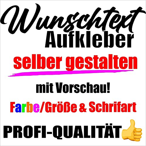 myrockshirt Text Aufkleber SELBST GESTALTEN Buchstaben Zahlen mit VORSCHAU Auto Wohnmobil Wohnwagen Schriftzug Autoaufkleber Text Sticker