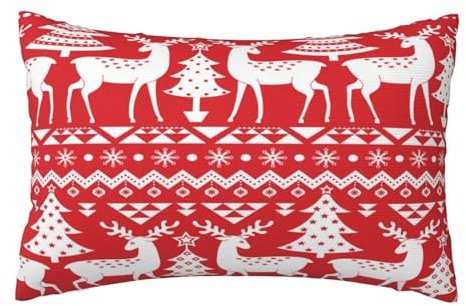 Kissenbezug 40x60 cm 2er Set Herbst Deko Kissen Rot, Weihnachten Kissenbezug, Rechteckig Kissenbezüge, Weicher Sofakissen, Kissenhülle Herbst, Zier Kissen Aesthetic, Couch Deko Schlafzimme Gifts,J656