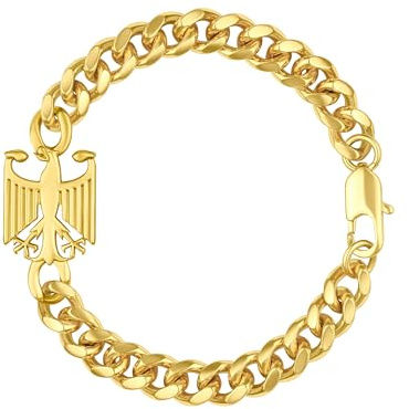 d'origine Deutschland Adler Armband für Herren, Bundesadler Schmuck Armkette (Edelstahl)