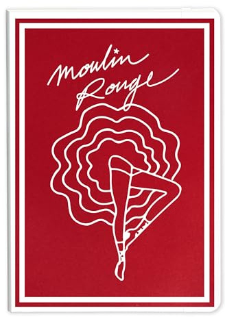 Clairefontaine 812436C - Moulin Rouge Softback Notebook - A5 14,8x21cm - 128 Lined Pages White Paper 90g - Moulin Rouge Collection - 2 visuals, Random delivery