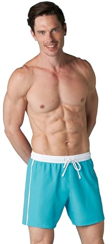 LVB Bañador Tipo bóxer de Secado rápido para Hombre, Azul Claro, XL