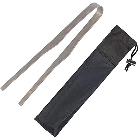 Grill Tongs for Cooking BBQ,Stainless Steel Kitchen Tongs Set,Titanium Kitchen Tongs with Tweezers Anti Burning Clip Easy Grip Practical Lightweight Utensil for Cooking,Serving,Barbecue,16.5cm