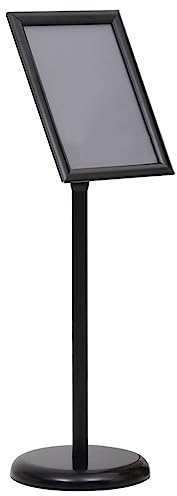 Makastle Basic Infoständer A4 Präsentationsständer Werbeständer Kundenstopper Plakatständer Poster Ständer, Infoständer höheverstellbar und schwenkbar, Informationsständer (Schwarz, A3)