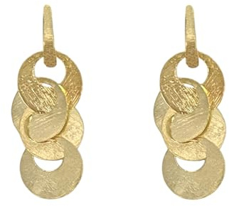 Malu Maiese - Long Wave Earrings, Damenohrringe mit 18 K Gold überzogen. Lange und Maxi-Ohrringe, Damenschmuck, leichter, vielseitiger und zeitloser Schmuck. Geschenk für Frauen