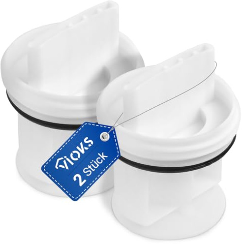 VIOKS 2x Flusensiebeinsatz Trockner Ersatz für Bosch 00647920 00605010 | Flusensieb, für Waschmaschine Ablaufpumpe Askoll Avantixx Logixx Maxx VarioPerfect iQ100 iQ300 iQ500 iQ700