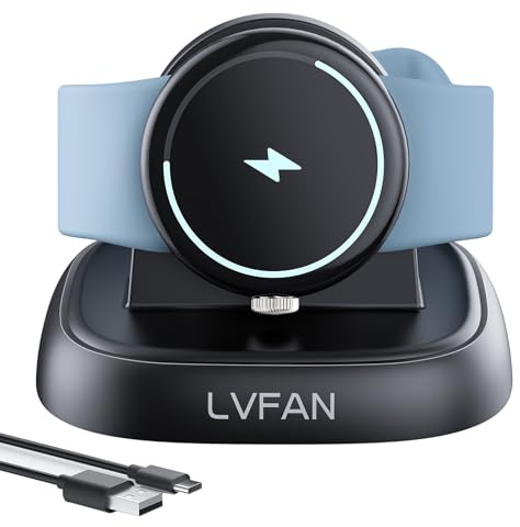 LVFAN Ladestation für Google Pixel Watch 3 & 2 | Magnetische Schnellladestation mit USB-C-Ladekabel, kompatibel mit Pixel Watch 3/2, Fitbit Sense/Sense 2, Versa 3/4