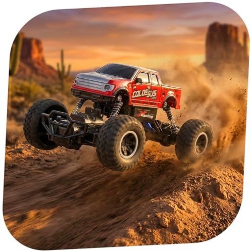 RC Ferngesteuerter Off-Road Monster-Truck 1:20 RTR mit 4WD, 2.4GHz, Akku, Fernsteuerung, Crawler Truggy Buggy Gelände-Fahrzeug für Modellbau-Fans, ab 14 Jahren
