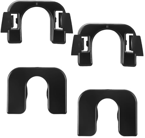 Laralily 2 Sätze Hutablage Clip Kompatibel mit Ford Fiesta Mk7 Mk8, Kofferraumabdeckung Halterung für Focus B-Max C-Max, Schwarz, Kunststoff, 4 Stück