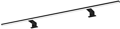 kalb | Spectraline LED Lampe de Salle de Bain 120 cm IP44 Applique Miroir 18W adaptée aux pièces humides, connectable directement en 230V avec montage 3-en-1 (Noir - Blanc neutre)