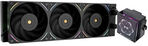 Thermalright Hyper Vision 360 UB ARGB Black CPU Water Cooler,360mm Aio,IPS LCD Screen with 480x480 Resolution,Magnetic Panel Screen,Liquid CPU Cooler for AM4/AM5;Intel LGA1700/1851,3.95” LCD Display