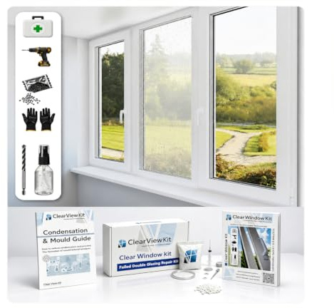 6 x Window Safety Glass kit Clears trapped Condensation Blown Double Glazing Window Unit.