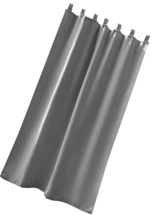 CIMAXIC Wasserdichter Sonnenschutzvorhang Getuftet Terrakotta Vinyl Leinen Schier Duschvorhang Jalousie Bucht Punkt Lametta Mit Quasten Künstlicher Olivenbaum Polyester Light Grey