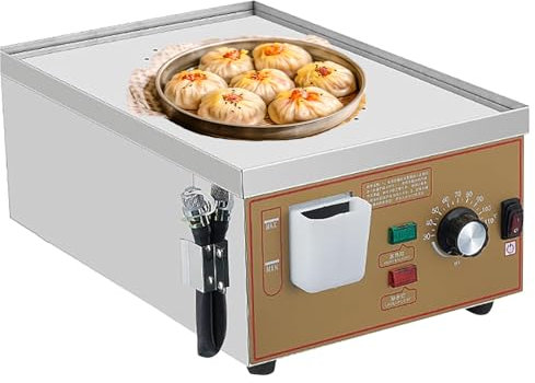 JJENXYYDS Cuiseur À Vapeur Électrique Commercial,Machine Électrique À Vapeur Petits Pains,pour la Cuisson des légumes, Tube en U en Acier Inoxydable, Chauffage, Alarme d'ébullition sèche,Two-Hole