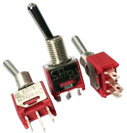 1-5 pièces SH TS40-T série TS-4 3 broches SPDT sous-miniature 5mm interrupteur à bascule à montage sur panneau 1,5A/250VAC(5PCS)