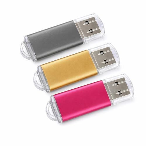 WISEORANGE Memorias USB 3 Pack 8GB PenDrives 8GB USB 2.0 Metal 8 Colores
