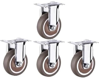 Mobili leggeri silenziosi in gomma con rotelle fisse da 4 pezzi da 2,5 pollici