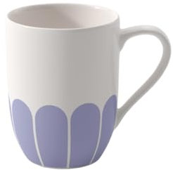 Villeroy & Boch - Fleur bleu taza con asa azul, apta para lavavajillas y microondas, tazón para café, té y bebidas calientes, porcelana Premium