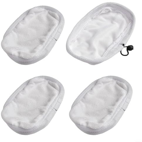 Bulevisiter Lot de 4 chiffons de rechange en microfibre pour nettoyeur 9 en 1 720021 720502, têtes réutilisables pour tous les sols durs