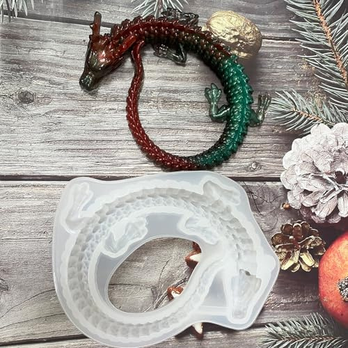 WYAHYQ 3D Drachen Epoxidharz Silikonformen | Gießformen zum Gießen mit Epoxidharz oder Gips