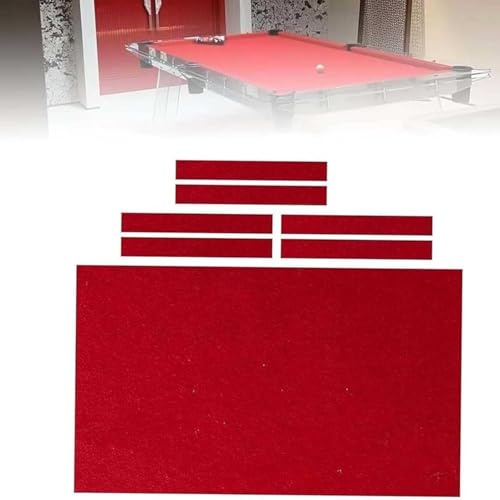Billardtuch Billardtisch Tisch Filz Langlebiges Billardtuch 7ft 8ft 9ft Tischdecke Filz Mit 6 Stück Seitenstreifen Indoor Sport Hotel Spiel Tischdecke Billardtisch Ersatzset, B, 9Ft