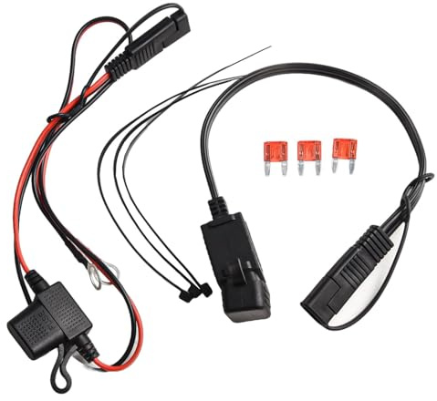 LVYXON Kit de cargador USB universal impermeable para motocicleta, adaptador SAE a USB